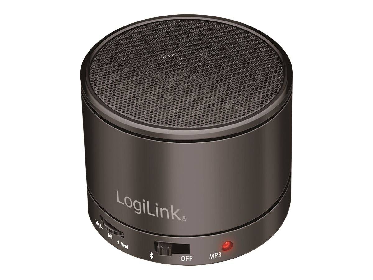 LogiLink Lautsprecher - tragbar - kabellos - Bluetooth - 3 Watt (Gesamt)Schwarz