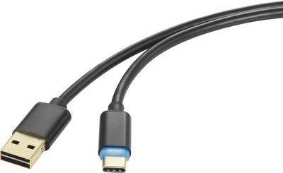 Renkforce RF-4758090 USB Kabel 1,5 m 2.0 USB A USB C Schwarz (RF-4758090)