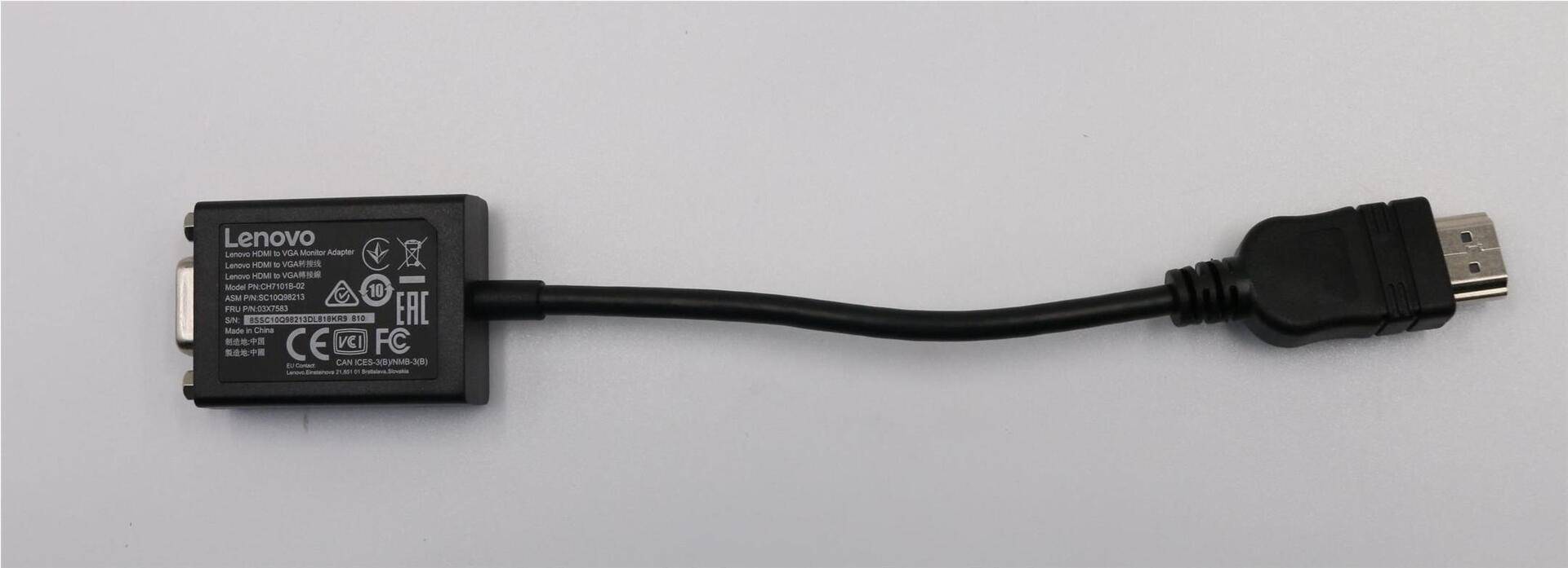 Lenovo HDMI to VGA Adapter (FRU03X7583)