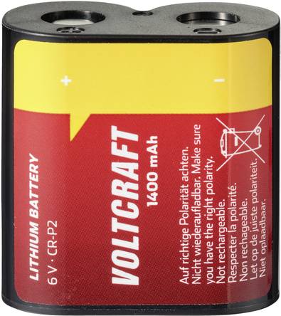 VOLTCRAFT CRP2 Fotobatterie CR-P 2 Lithium 1400 mAh 6 V 1 St