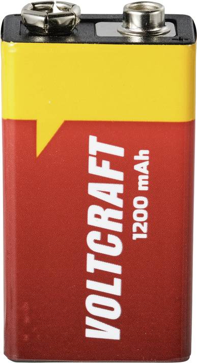 VOLTCRAFT VC-9V-Li-1200mAh 9 V Block-Batterie Lithium 1200 mAh 9 V 1 St