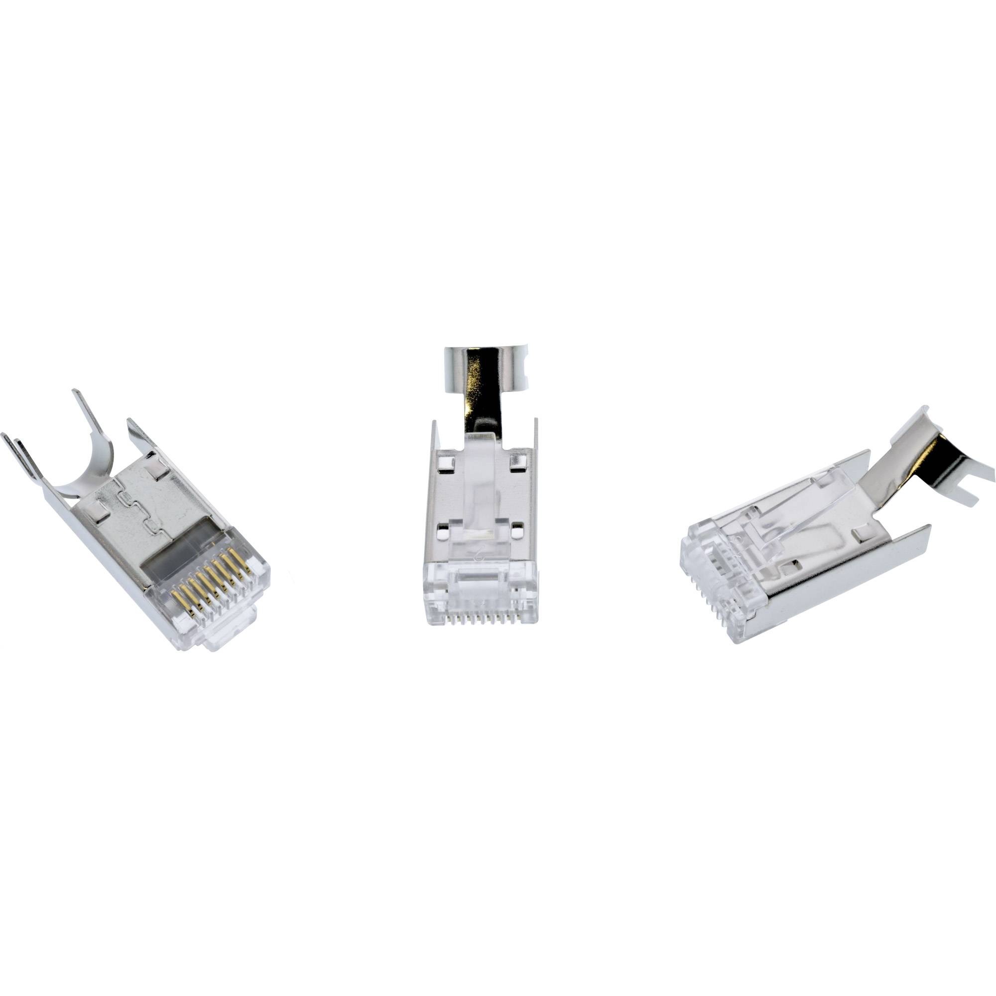 INLINE - Crimpstecker Cat.6A RJ45 geschirmt - 3-teilig grau 100er Pack