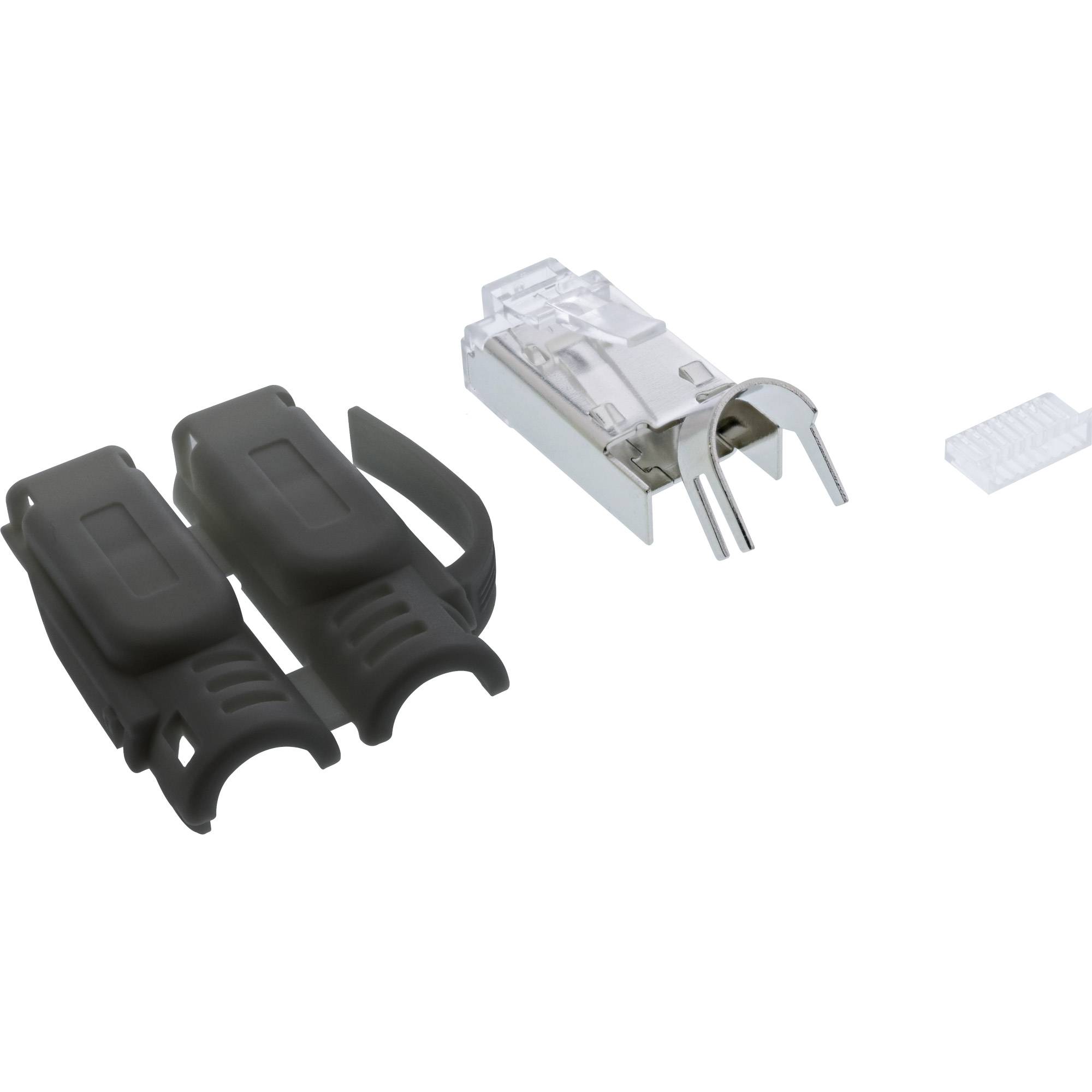 INLINE - Crimpstecker Cat.6A RJ45 geschirmt - 3-teilig schwarz 10er Pack