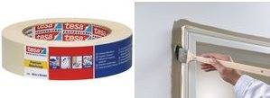 tesa Maler Krepp 4306 Premium Papierabdeckband, 25 mm x 50 m schwach gekreppt, speziell für Maleranwendungen im Innenrau