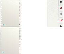 ELBA Karton-Register, A-Z, ohne ''ST''/''SCH'', A4, 26-teilig Maße: (B)210 x (H)297 mm, Taben schwarz/rot bedruckt