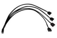 ALPHACOOL - Y-Splitter aRGB 3-Pin auf 4x 30cm - schwarz