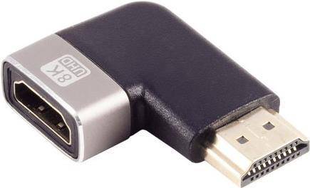 HDMI-A Adapter, 90° Winkel, 8K, Metall - Ausrichtung: links
