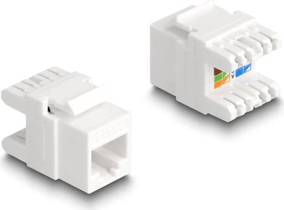 Delock Keystone-Modul - RJ-45 (W) zu LSA (W) - UTP - CAT 6a - Schnappverschluss