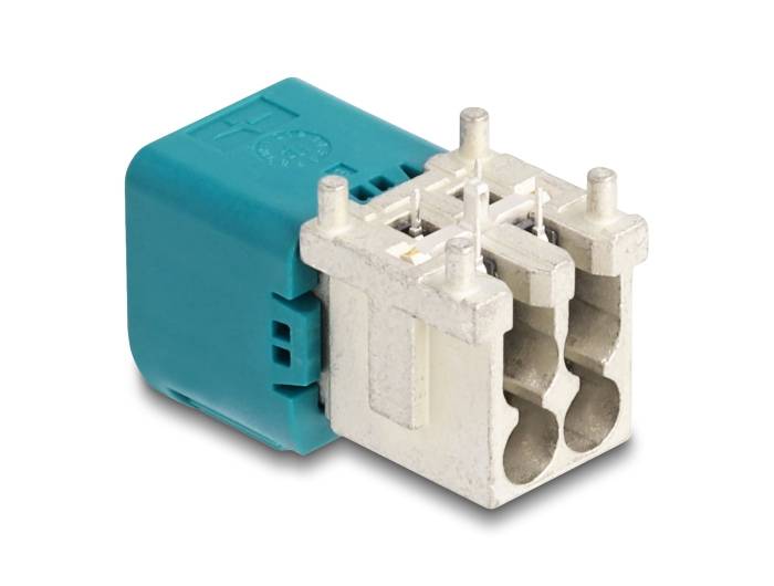 Delock Antenna plug - angled, PCB - mini FAKRA Z quad - RAL 5021 - Wasserblau