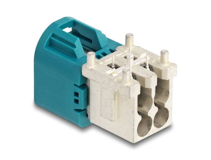 Delock Antenna plug - downwards angled angled, PCB - mini FAKRA Z quad - RAL 502