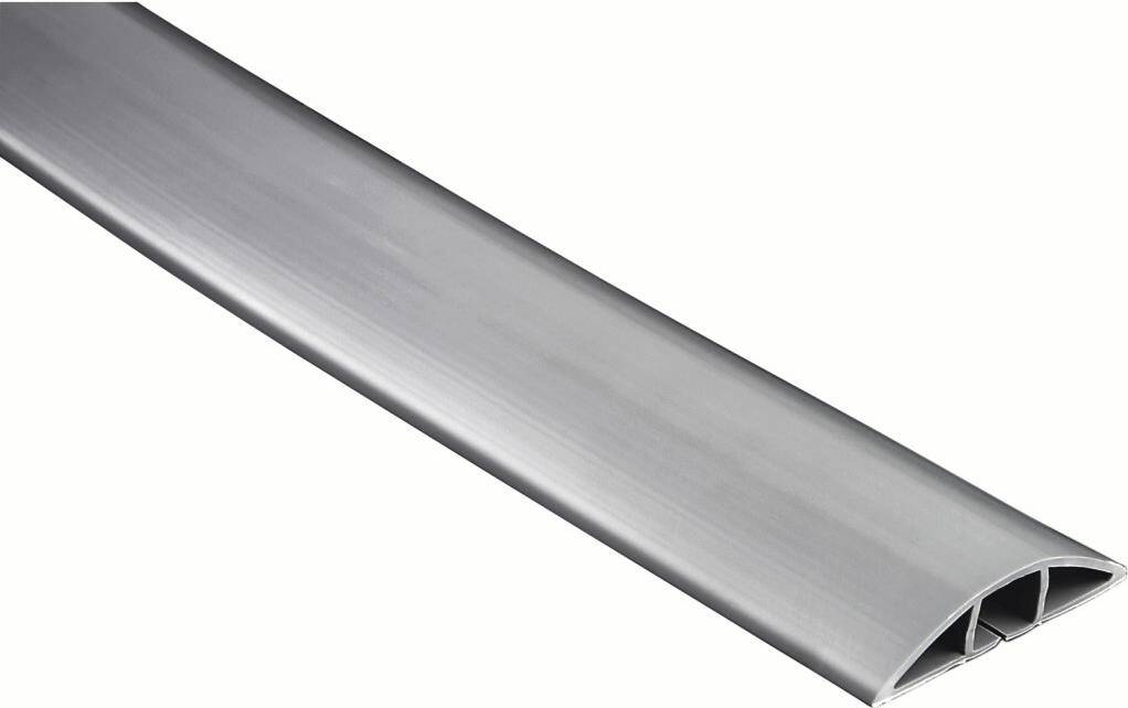 Hama Flexibler Kabelkanal, selbstklebend, halbrund, 180 x 6 x 1 cm, PVC, Grau (00220983)