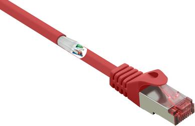 Renkforce RF-5276306 RJ45 Netzwerkkabel, Patchkabel CAT 6 S/FTP 3.00 m Rot mit Rastnasenschutz, vergoldete