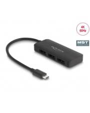 Delock USB Type-C Splitter DP Alt Mode zu 3 x DisplayPort MST 4K 60 Hz - Digital