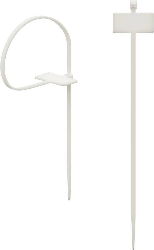 Hama Kabelbinder mit Beschriftungsfeld, 98 mm, Natur, 25 Stück (00221003)