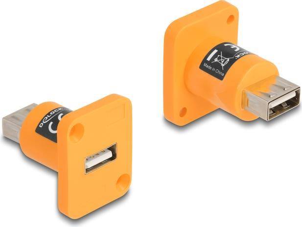 Delock USB-Adapter (W) D-Typ zu USB (W) D-Typ - bis zu 480 Mbps - orange