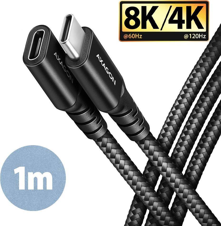 AXAGON BUCM32-CF10AB extensions cable USB-C M<-> F 1m USB 20Gbps PD 240W - Kabel