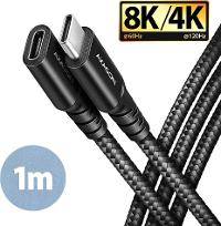 AXAGON BUCM32-CF10AB extensions cable USB-C M<-> F 1m USB 20Gbps PD 240W - Kabel