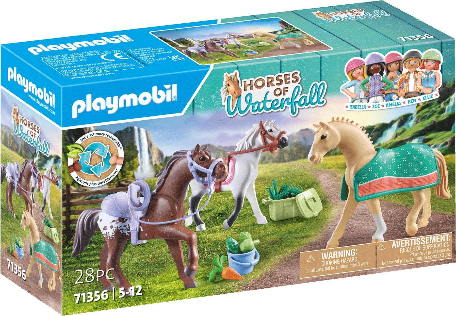 Playmobil Horses of Waterfall 3 Pferde: Morgan, Quarter Horse & Shagya Araber