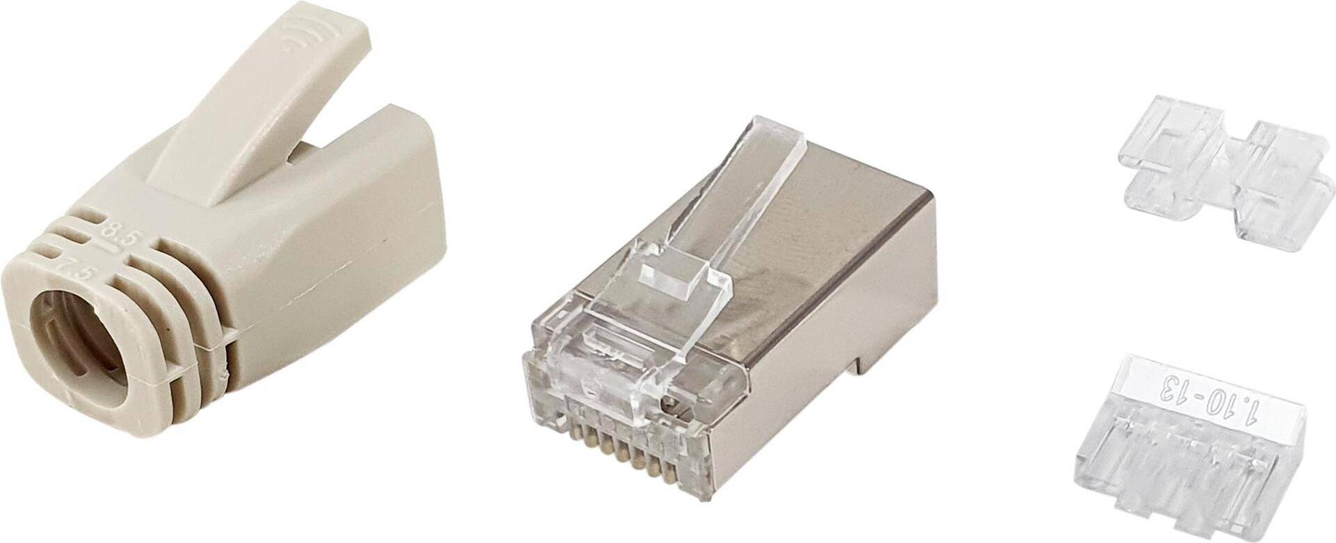 Equip Cat.6A RJ45 Geschirmter Stecker-Satz, 100 Stück pro Packung