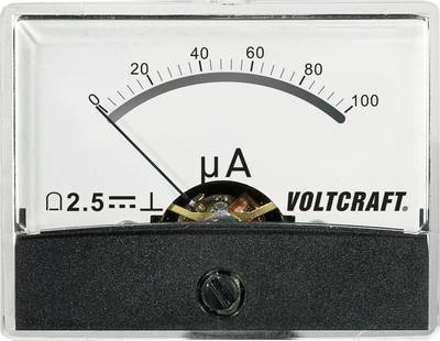 Voltcraft AM-60X46/100µA/DC Einbau-Messgerät AM-60X46/100µA/DC 100 µA Drehspule (AM-60X46/100&micro,A/DC)