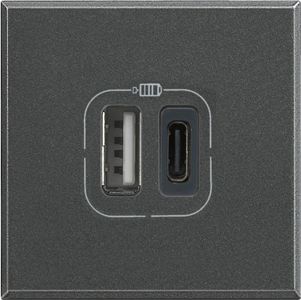 Legrand HS4287C2 Steckdose 2x USB Anthrazit (HS4287C2)