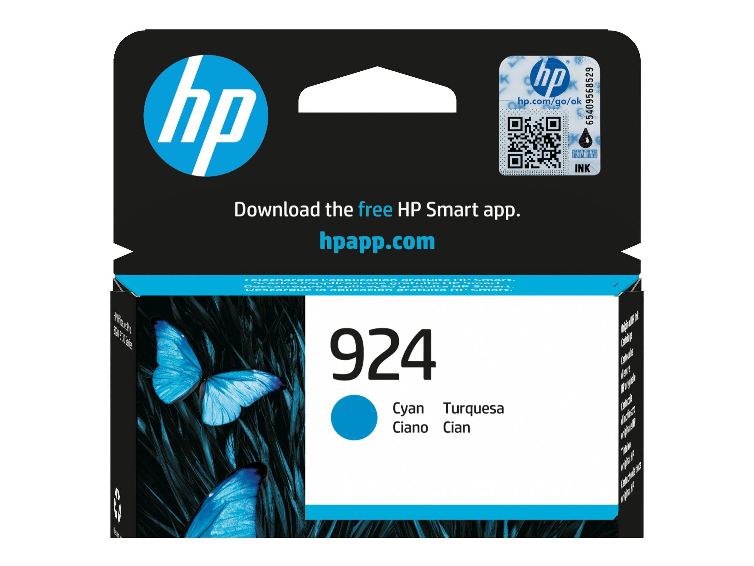 HP 924 - Cyan - original - Officejet - Tintenpatrone - Original - Cyan - 400 Sei