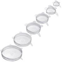 Westmark Frischhaltedeckel-Set Silikon Round transparent