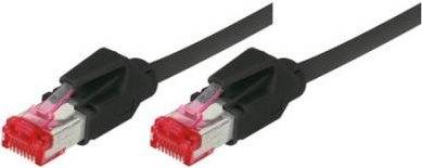 Patchkabel S/FTP, PiMF, Cat 6, schwarz, 1,5 m halogenfrei, mit Draka-Kabel und Hirosesteckern TM21 (bisherige