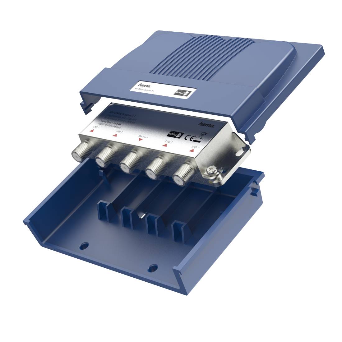 Hama SAT-DiSEqC 4-in-1 Schalter, wetterfest, 4 LNBs