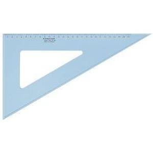 STAEDTLER Zeichendreieck Mars, 45 Grad, Hypothenuse: 320 mm aus Plexiglas, mit Tuschekante, Skalierung ab der