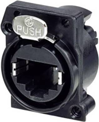 Neutrik Chassisbuchse Buchse, Einbau horizontal Schwarz NE8FAV-C5-CON 1 St