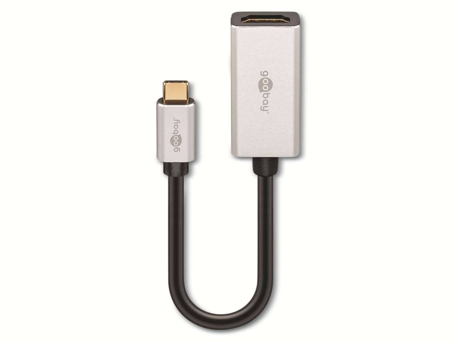GOOBAY USB-Adapter, USB-C/HDMI, Stecker/Buchse, 0,15m