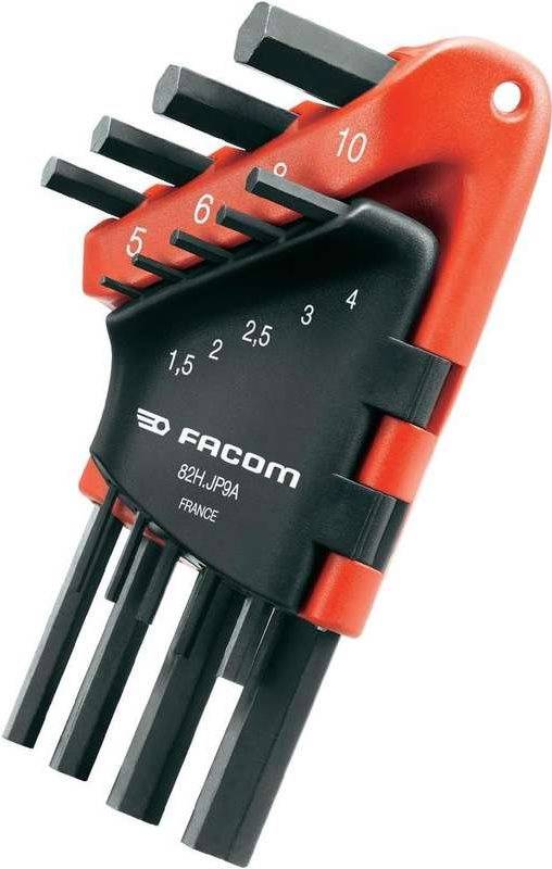 Facom Sechskant-Stiftschlüssel-Satz, kurz 9-tlg