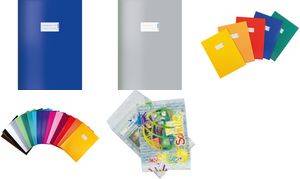 HERMA Heftschoner, aus Karton, DIN A5, schwarz stabil und hochwertig, mit Beschrfitungsetikett, für einen