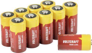 VOLTCRAFT CR123A 10pcs Fotobatterie CR-123A Lithium 1500 mAh 3 V 10 St