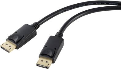 Renkforce DisplayPort Anschlusskabel DisplayPort Stecker, DisplayPort Stecker 2.00 m Schwarz RF-5245268 DisplayPort 1.2