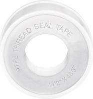 Ein weißer Rolle Gewindedichtband mit der Aufschrift 