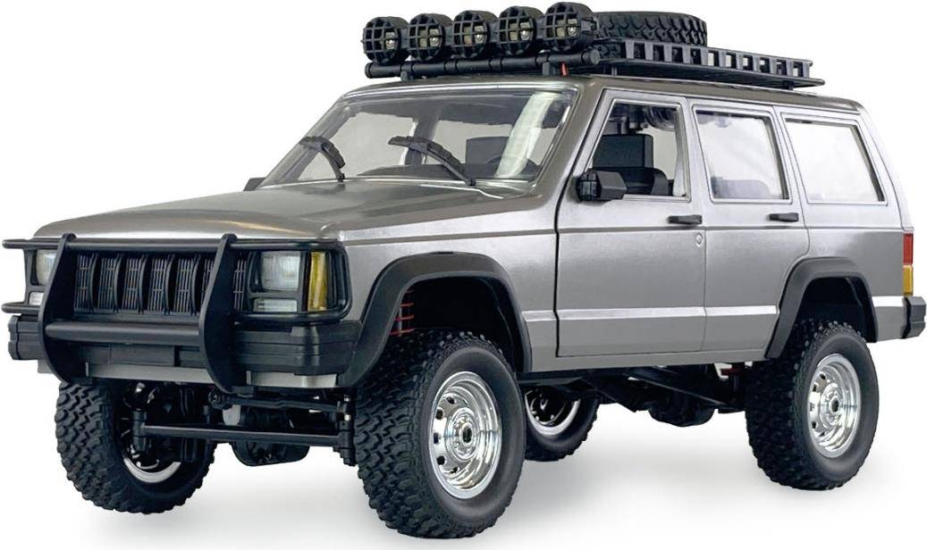 Amewi JC-X12 Scale Silber Brushed 1:12 RC Modellauto Elektro Geländewagen Allradantrieb (4WD) RtR 2,4 GHz Inkl