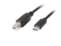 Lanberg CA-USBA-13CC-0018-BK - 1,8 m - USB B - USB C - USB 2.0 - 0,48 Gbit/s - Schwarz