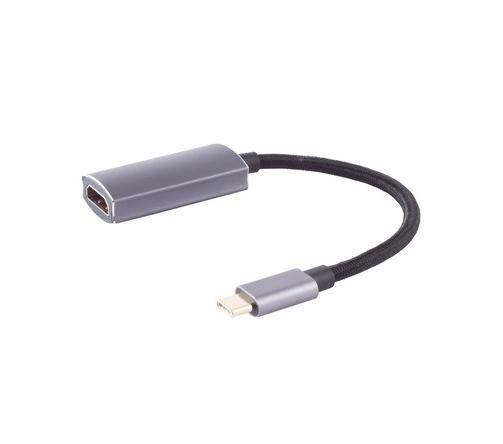 S-Conn ProX USB-C-Adapter auf HDMI-A-Buchse, 4K2K bei 60Hz, Alternate Mode, PVC, 10cm Rundkabel