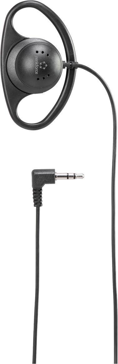 Renkforce HK-1S On Ear Kopfhörer kabelgebunden Mono Schwarz Ohrbügel, Mono (RF-5047972)