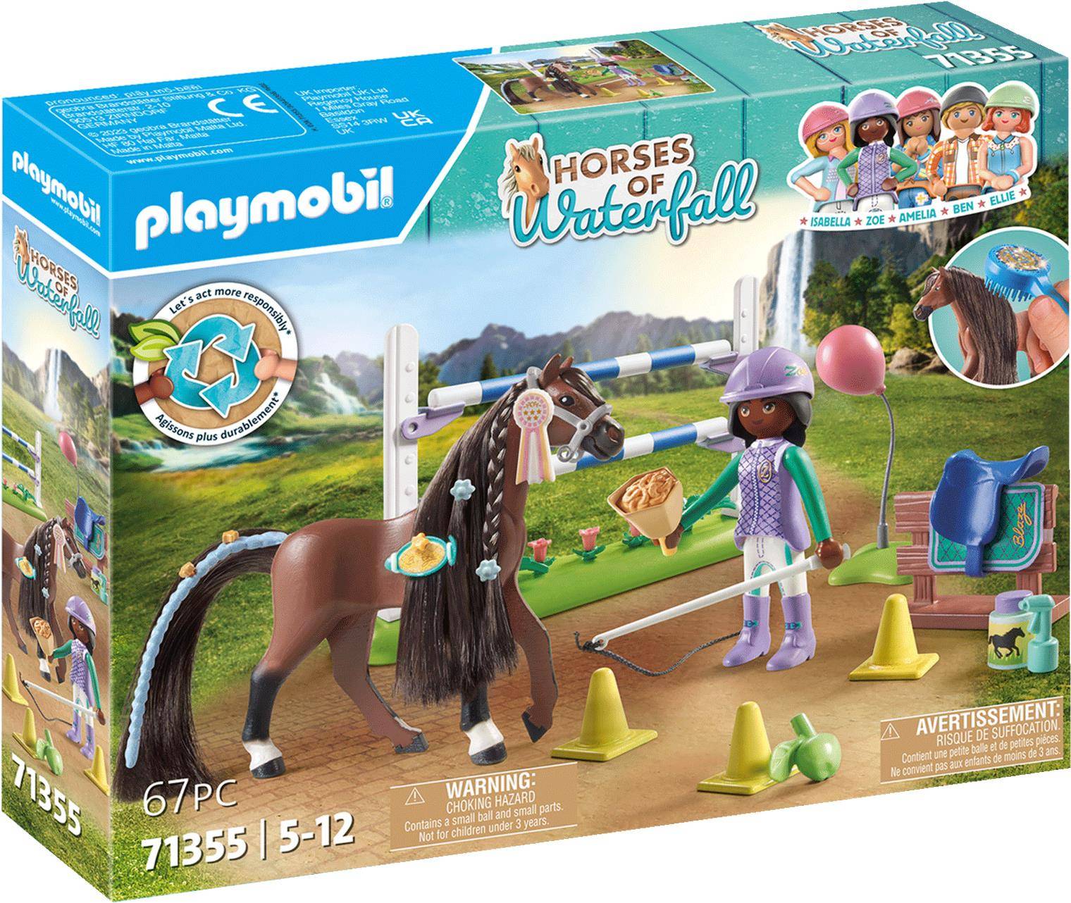 Playmobil Horses of Waterfall Zoe & Blaze mit Turnierparcours