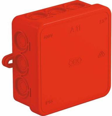 Vertr Kabelabzweigkasten 85x85x40 PE rot A 11 H (2000164)