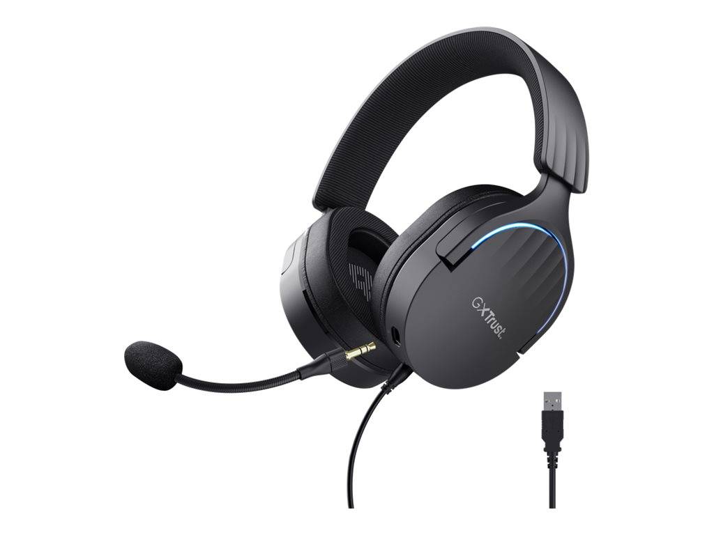 Trust GXT 490 Fayzo - Headset - ohrumschließendkabelgebunden - USB - Schwarz
