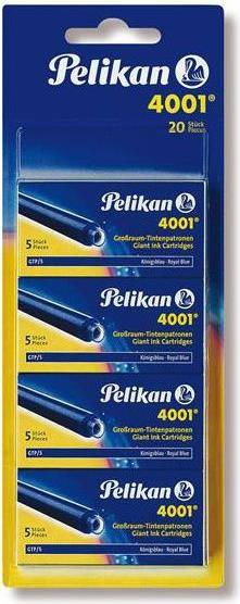 Pelikan Großraum-Tintenpatronen 4001 GTP/5, königsblau Standard-Großraumpatronen für alle gängigen Patronen