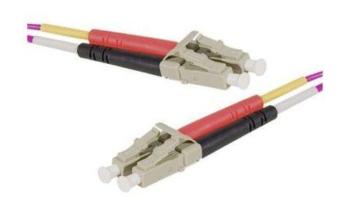 LWL Patchkabel HD, 50/125 µm, OM4-Faser, LC Duplex Stecker/Stecker, erika-violet, 0,5 m UPC