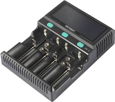 VOLTCRAFT IPC-4 Rundzellen-Ladegerät LiIon, LiFePO, NiMH, NiCd, LiFePO4 A, Mignon (AA), Micro (AAA), Mini (AAAA), Baby