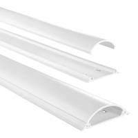 HAMA - Kabelkanal selbstklebend halbrund 100 x 7 2.1 cm PVC Weiß