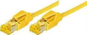 Patchkabel S/FTP, PiMF, Cat 6a, gelb, 15,0 m Für 10 Gigabit/s, halogenfrei, mit Draka-Kabel und Hirosesteckern TM31