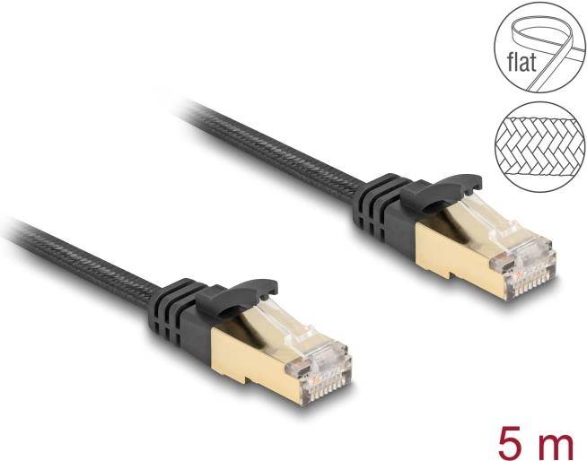 Delock Patch-Kabel - RJ-45 (M) zu RJ-45 (M) - 5 m - S/FTP - CAT 6a - ohne Haken